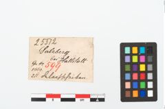 Etikett zu Bronzebeschlagscheiben (NHMW-PRAE-025512)